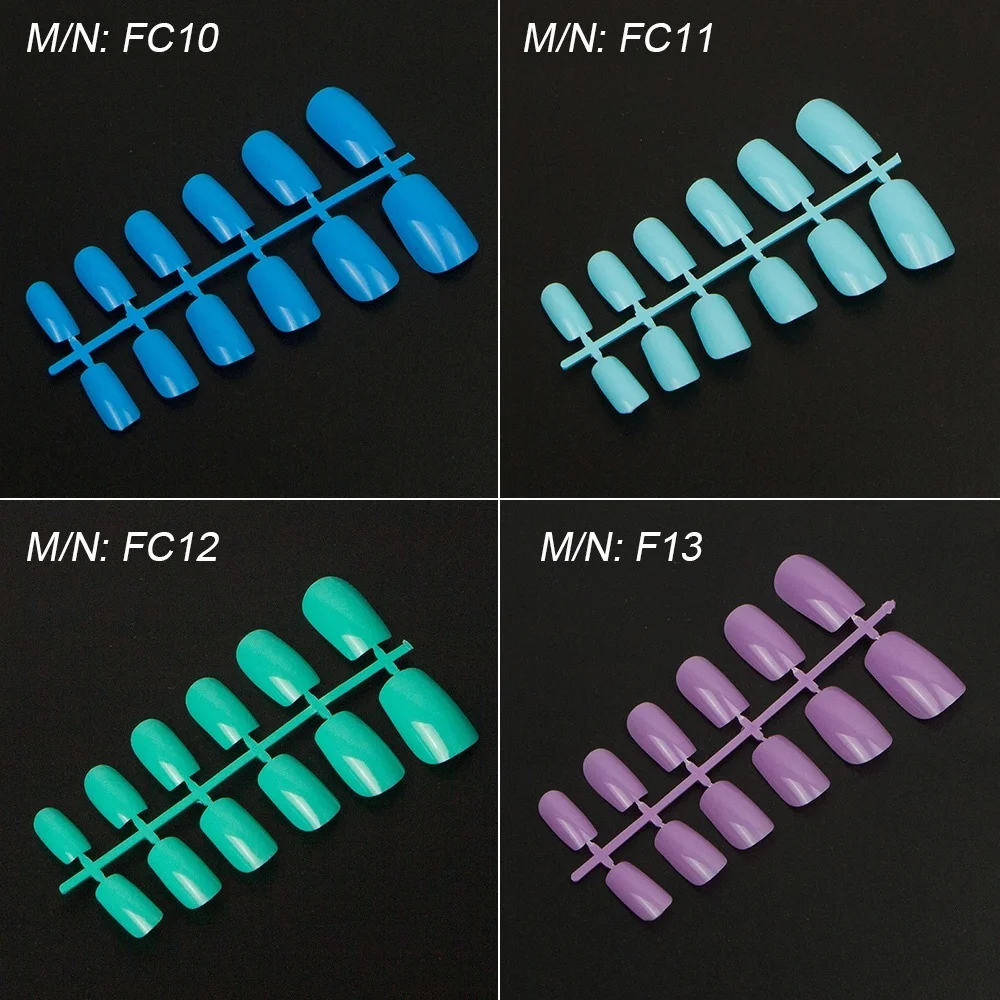 120 шт./упак.: коротких, полного покрытия, накладные ногти квадратный акриловый Фрезер для ногтей cо шлифовальными насадки для кия 10 размеров Пресс для ногтей, для нанесения с помощью клея для DIY салонные поддельные дизайн ногтей
