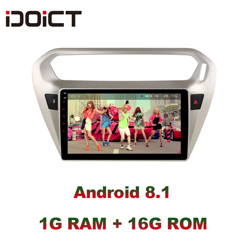 IDOICT Android 8,1 автомобильный dvd-плеер gps навигация Мультимедиа для peugeot 301 Citroen Elysee радио 2013-2016