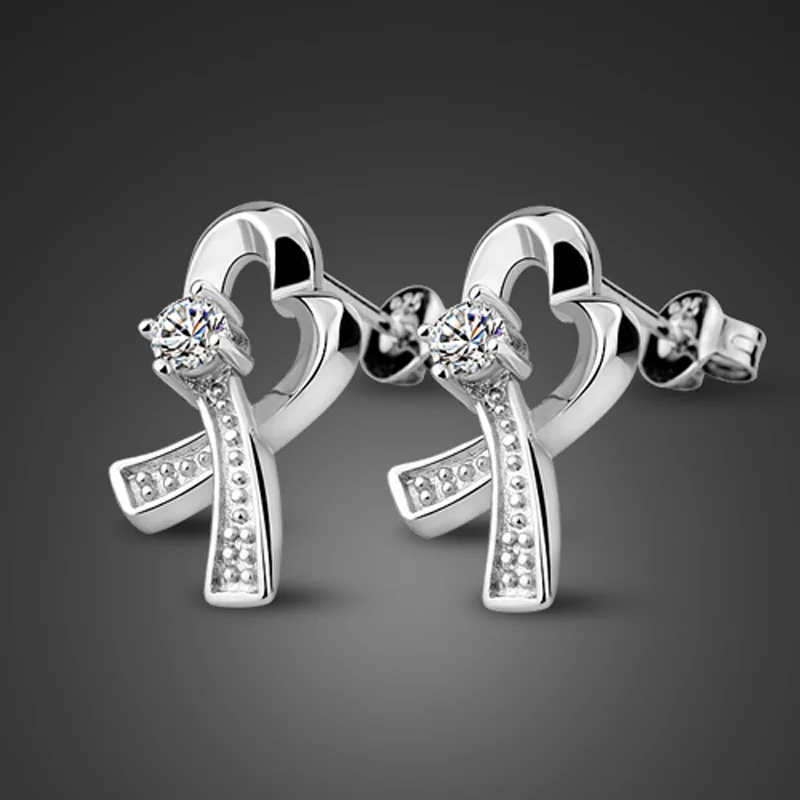 ORSA JEWELE Симпатичные 925 стерлингового серебра серьги проложили Блестящий Циркон