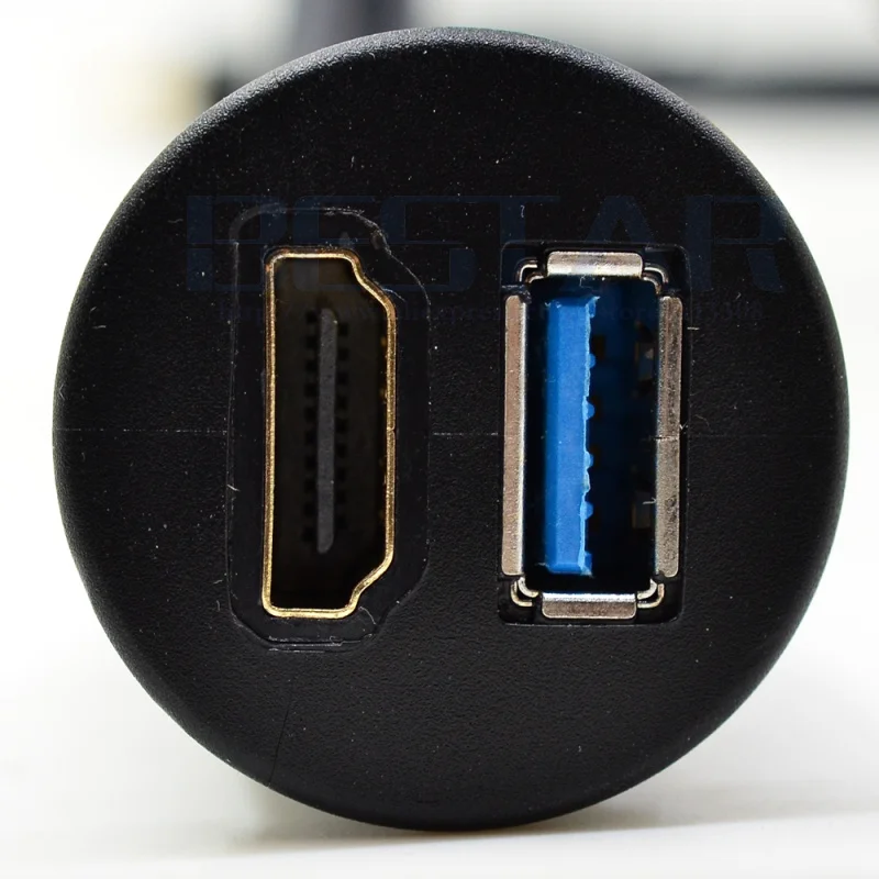Утапливаемое крепление на приборную панель автомобиля USB3.0 HDMI штекер гнездо USB A