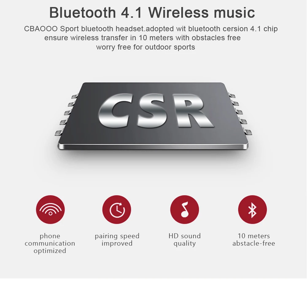 CBAOOO C40 Bluetooth наушники, беспроводная bluetooth гарнитура, спортивная водонепроницаемая Магнитная стерео гарнитура с микрофоном для xiaomi iphone Android