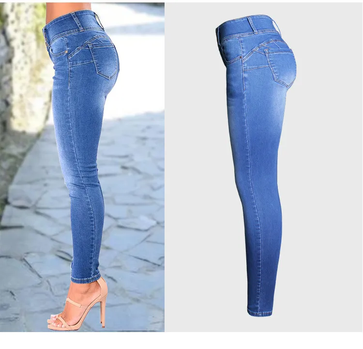 High Waist Jeans Hot Fashion Stretchable Skinny Jeans Women Denim Washed Pencil Pants Full-Length Tight Butt Lift Jeans Female (21)