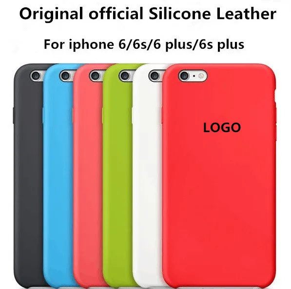 For Apple Logo 1:1 Original Official Silicone Case Cover For iPhone 6 6S Plus 7 7 Plus 4.7" 5.5" inch For iphone 7 Retail Box