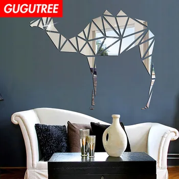 

Decorate 3D geometry camel art wall mirror sticker decoration Decals mural painting Removable Decor Wallpaper LF-1351