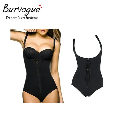 Burvogue, женское корректирующее белье, талия, Cincher, латексный утягивающий корсет, для похудения, на молнии и с пряжкой, для всего тела, Корректирующее белье, для контроля живота - Цвет: Black