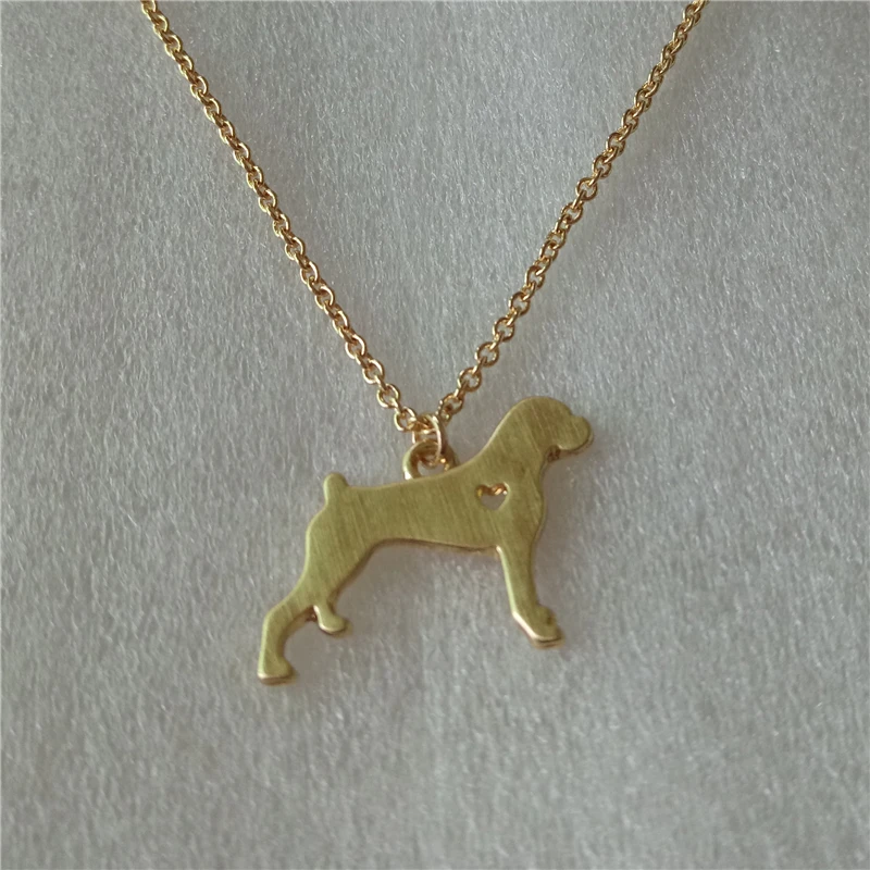 

D004_Boxer Dog Necklace Boxer Charm Animal Pendant Necklace Alloy Dog Necklace Pet Memorial Gift