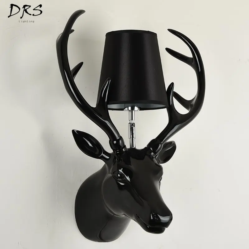 

Modern Colorful Antlers Wall Lights Deer Head Wall Lamp Nordic Living Room Led Wall Lights Resin Wall Sconce Light Lamparas
