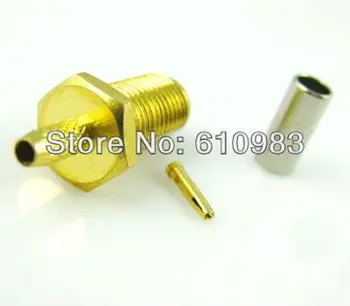 

(100pcs/lot) SMA Jack female Connector crimp for RG174 RG179 RG316 RG188