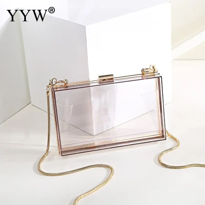 

Women Acrylic Clear Purse Cute Transparent Crossbody Bag Pink Lucite See Through Handbags Evening Clutch Events 2019 New