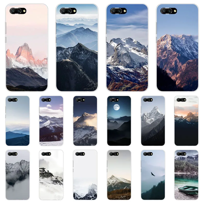 huawei honor 10 9 8 lite 7x 6c 7a pro Case mountain peak Soft TPU Back Cover for Phone protect Bags cases |