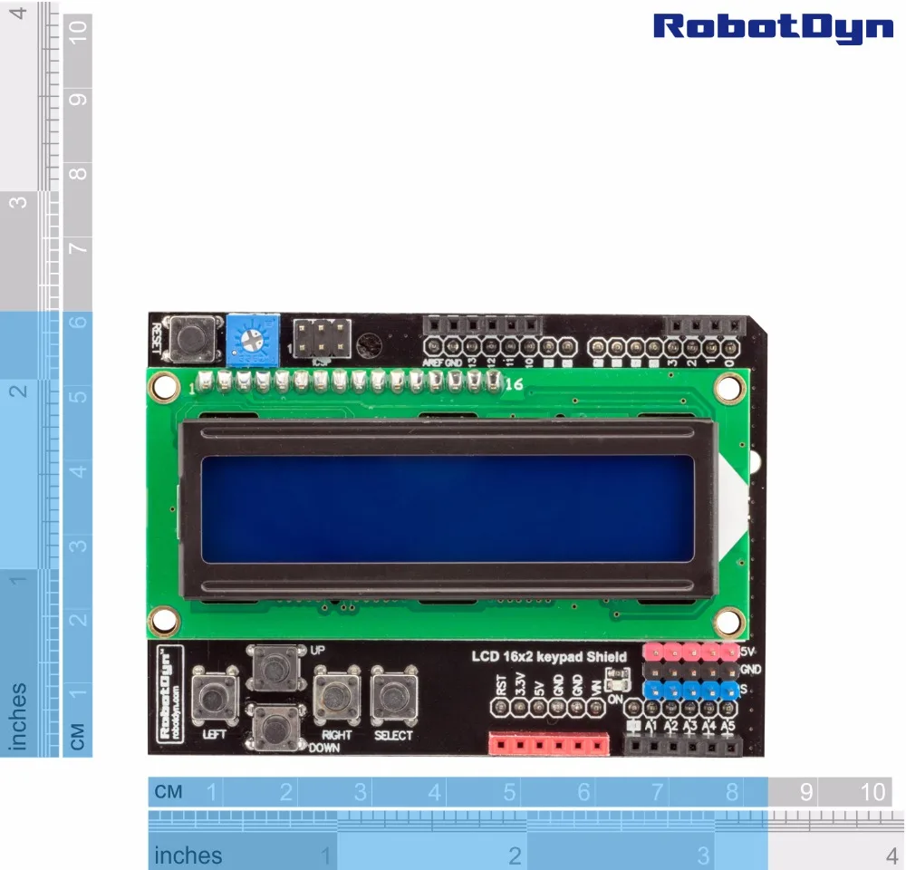 Русский(кириллица) ЖК-клавиатура щит, 1602 дисплей, для Arduino ЖК-экран синий экран