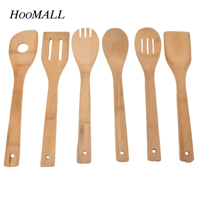 Hoomall 6 Pcs Set Non Stick Bambu Spatula Kayu Perkakas Dapur Hoomall 6 Pcs Set Non Stick Bambu Spatula Kayu Perkakas Dapur Memasak Turner Dalam