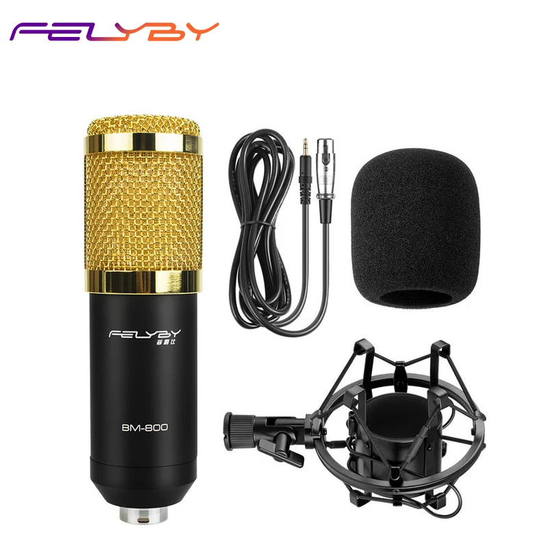 Independent wired package bm800 condenser microphone for computer audio room recording karaoke | Электроника