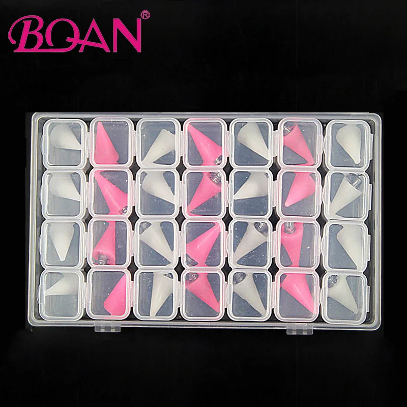

BQAN 28Pcs Dual-ended Nail Dotting Pen Replaceable Head Beads Rhinestones Gems Picker Wax Head Nail Tools