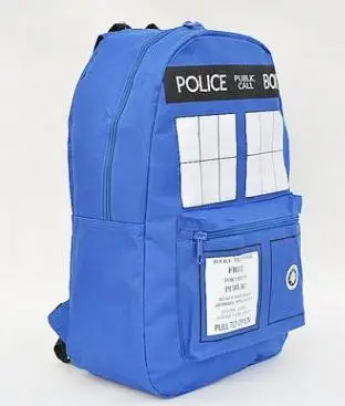 Рюкзак для студентов с рисунком из мультфильма Doctor Who ТАРДИСа школьная сумка