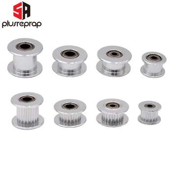 GT2 Idler Timing Pulley 16-tooth 20-Teeth with 3mm or 5mm Bore with Bearings for 3D Printer Parts Timing Belt 6mm 10mm mimaki double decked pulley printer parts