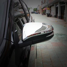 Для Toyota RAV4 2013 ABS Хромированная Автомобильное зеркало заднего вида покрытия накладка автомобильный аксессуар наклейка для укладки волос, комплект из 2 предметов