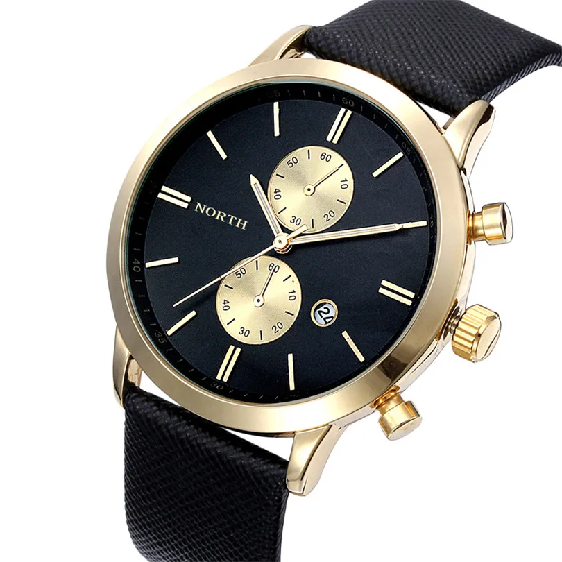 Hot 15 1Pcs Fashion Men Casual Waterproof Date Faux Leather Military Japan Watch Gift | Наручные часы