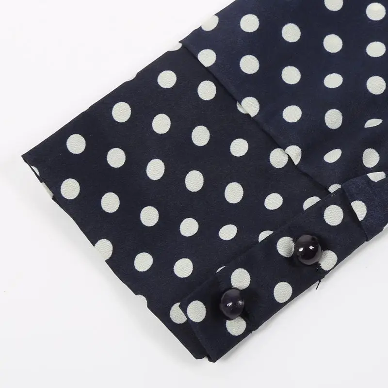 Weixinbuy Long Sleeve Slit Open Women Blouse Chiffon Hollow Sexy Casual Shirt Women Tops Blusas Bluse Polka Dots Shirt Top Everythingsalesonline