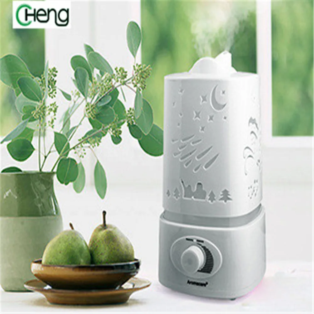 

Household air humidifier ultrasonic atomizing humidifier aromatherapy mini machine Fine mist moisten portable Pure white Hollow