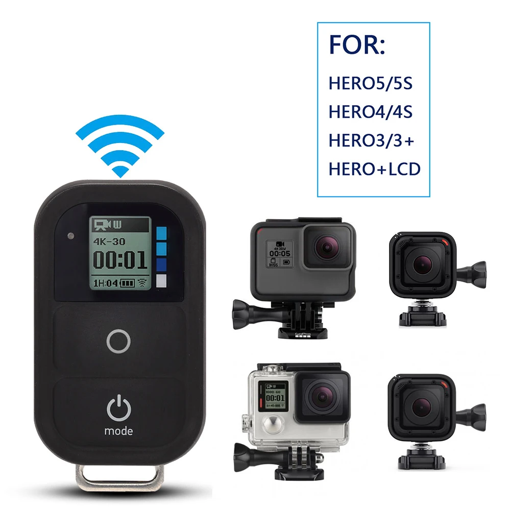 Силиконовый чехол для камеры с дистанционным управлением, силиконовый защитный чехол для GoPro Hero 3/3+ 4, пульт дистанционного управления