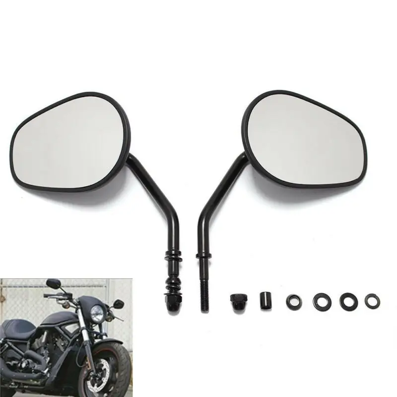 Мотоциклетные боковые зеркала заднего вида для Harley Bobber Chopper Road Touring XL1200L XL883 XL883L Sportster Fatboy Softail Heritage