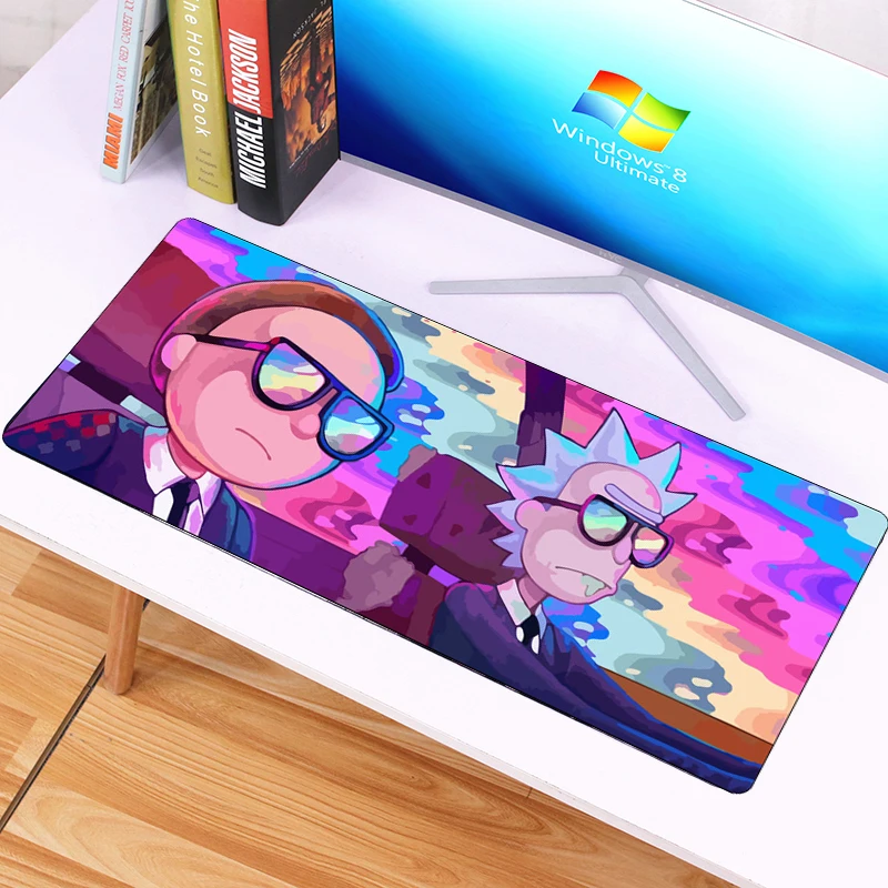 

Anime Rick and Morty MousePad Large Locking Edge Speed Game Gamer gaming Mouse pad Soft CSGO Dota 2 Laptop Notebook mat