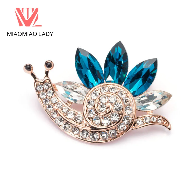Two-tone Snail Shell Rose Gold Shape Brooch Children's Ladies Dripping Black Eyes Tortoise And Hare Racing Fairy Tale | Украшения и