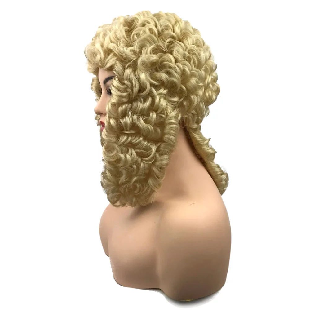 Vintage Colonial Supreme Court Barrister Judge Deluxe White Adult Wig