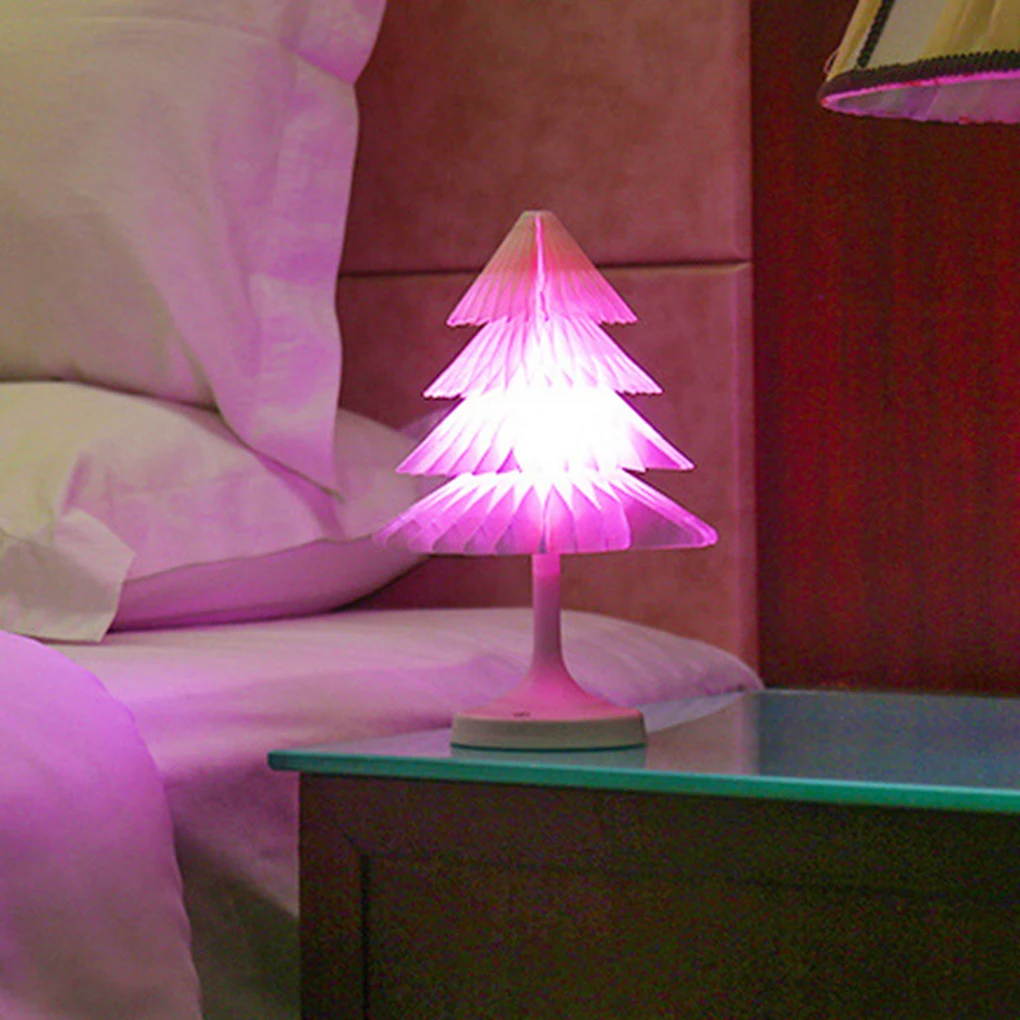 

Christmas Tree Shaped Festival Decoration Night Light Children Color Change LED Mini Decorative Lighting Lamp
