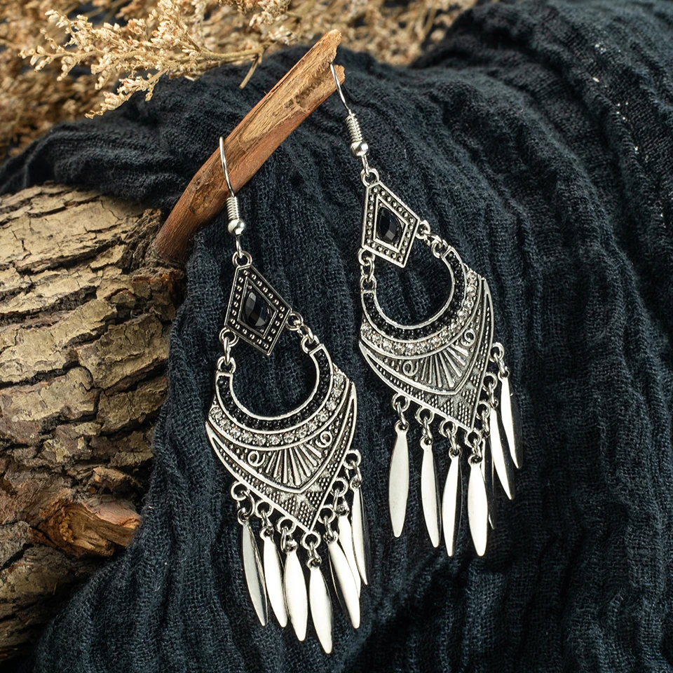 

Boho Vintage Ethnic Dangle Drop Long Earrings Hanging Gifts for women for Women Female Fashion Indian Jewelry Ornaments Ear