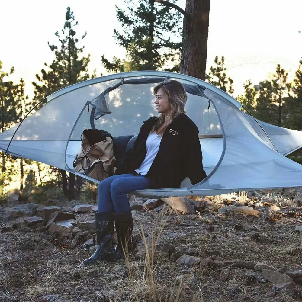 SKYSURF кемпинговая палатка, 2 человека, переносная Водонепроницаемая подвесная палатка с деревом, треугольная подвесная палатка, гамак-палатка, палатки
