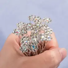 20 шт./компл. модное свадебное платье невесты Шпильки Головные уборы Блестящий Шпильки Головные уборы подружки невесты волос ювелирные украшения для волос аксессуары