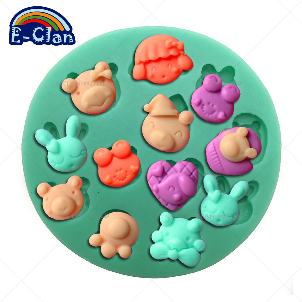 

Bear pig frog mouse silicone mold cake decorating tools fondant molds chocolate soap form kitchen cooking cake tools F0598GZ35