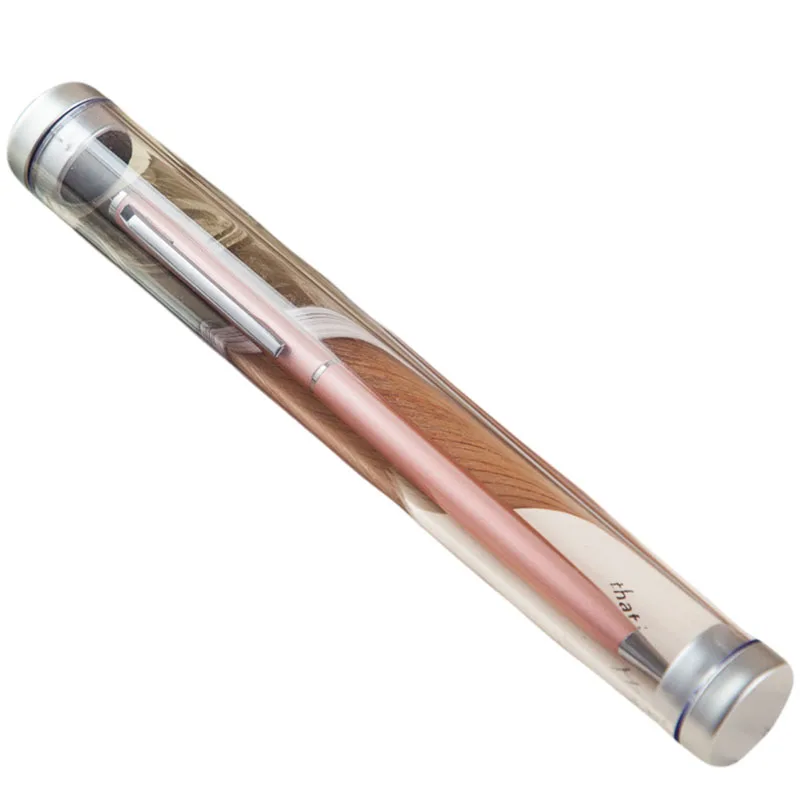 

1pcs Simple Practical Acrylic Pencil Case Upscale Business Gift Box 2.0 CM Cylindrical Transparent Pen Box Office Supplies