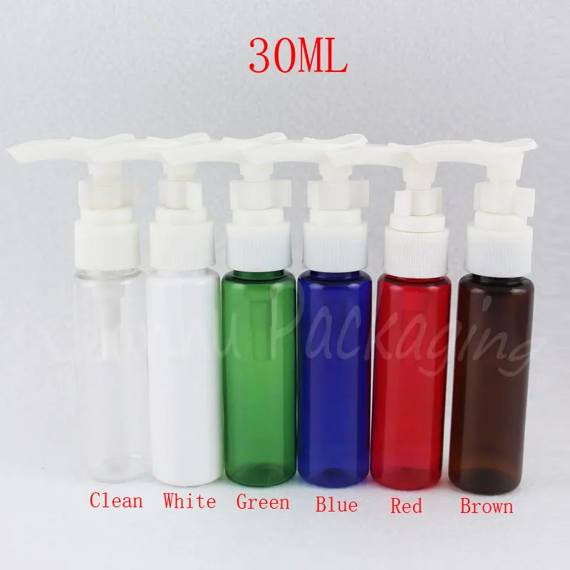 

30ML Flat Shoulder Plastic Bottle With Bayonet Pump , 30CC Shampoo / Lotion Sample Packaging Bottle , Empty Cosmetic Container
