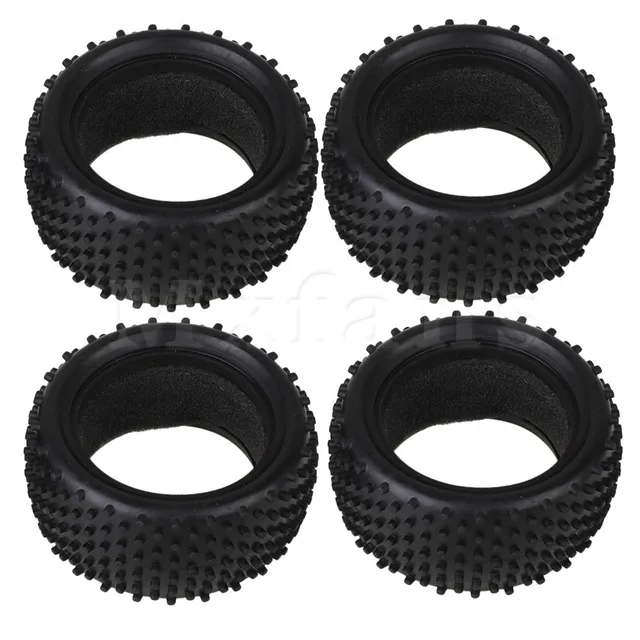 Best Price Mxfans 4 PCS Black Sponge Inside RC 1:10 Scale Buggy Cylindrical Spot Rubber Tyre