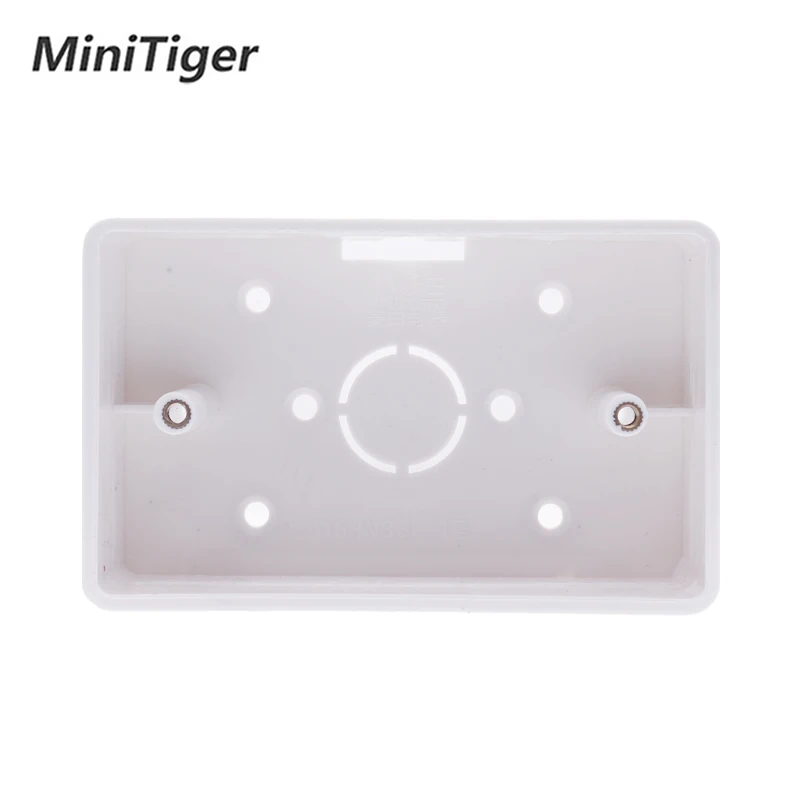 

Minitiger External Mounting Box 117mm*72mm*33mm for 118*72mm Touch Switch and USB Socket For Any Position of Wall Surface