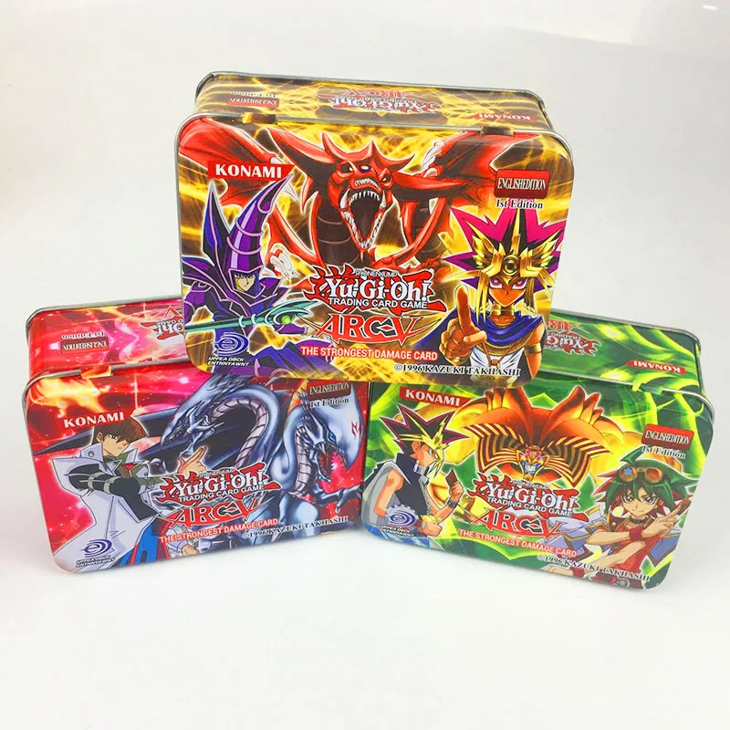 42pcs/set Yu Gi Oh Game Cards Classic YuGiOh Game English Cards Carton Collection cards with flash card and metal tin box toys