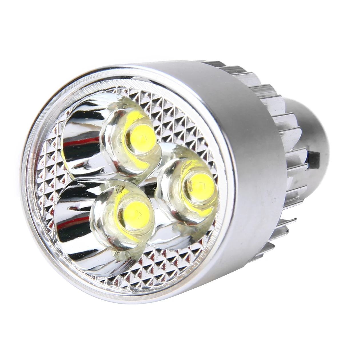 1pc BA20D 9W 12V-80V Universal 3 LED Beads Motorcycle Headlight Spot Light Energy-saving Fog Driving Lamp White