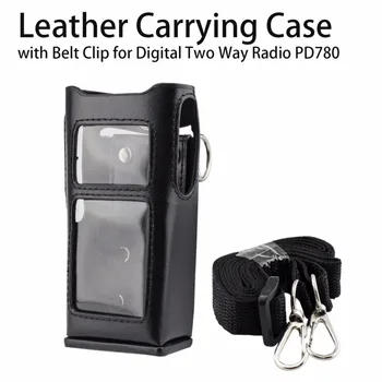 

Leather Carrying Case Holder with Belt Clip for Digital Two Way Radio PD780