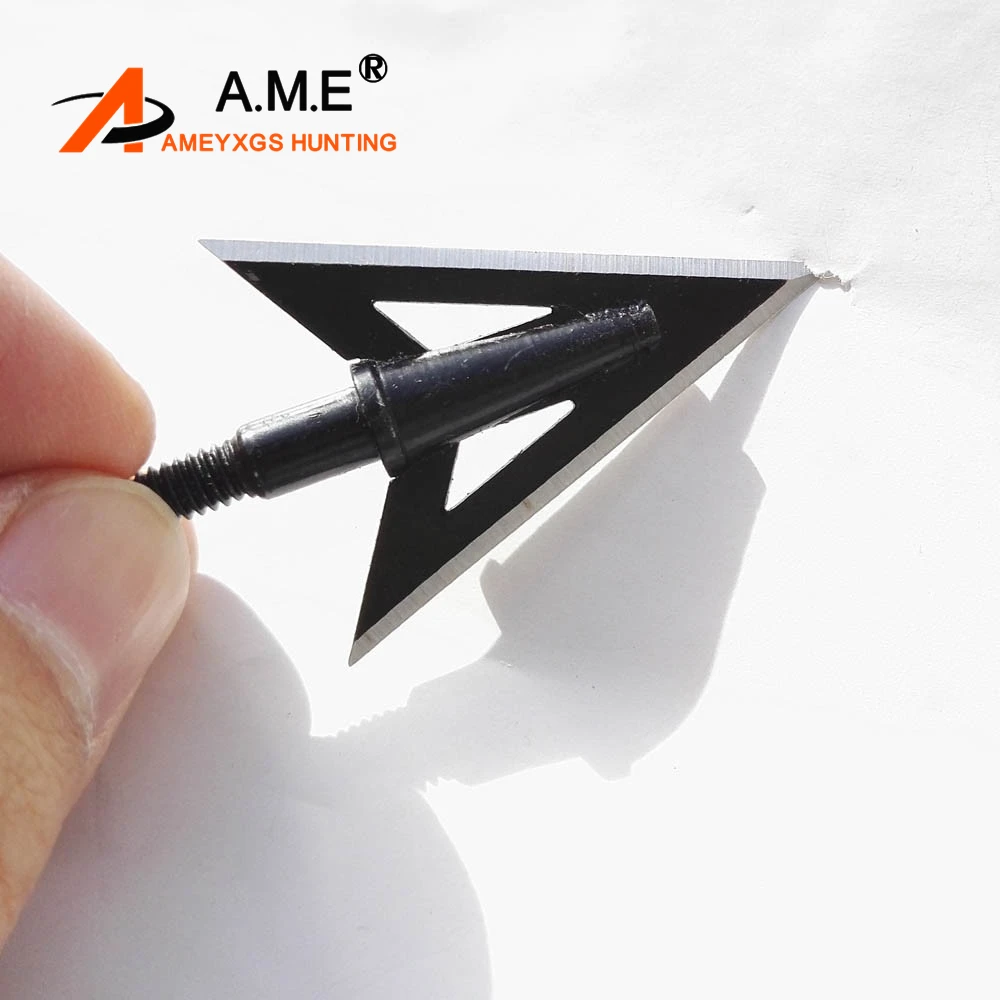 

1pcs Fishing Stainless Steel 2 Fixed Blade Broadheads Arrow Head Hunting Point Special arrows Fish Hunting Bow Accessories b@