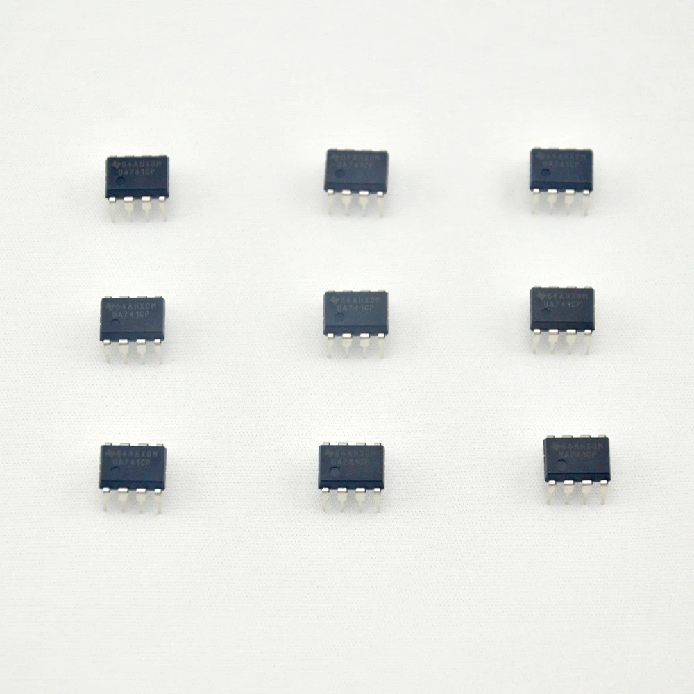 10 шт. DIP8 IC UA741CP OP Amp новый оригинальный для FUZZ педали запчасти 741 Рабочий Усилитель