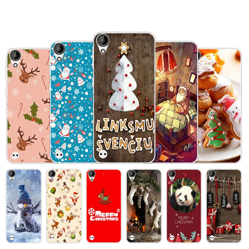 

Newest Capa for HTC Desire 530 / 630 Phone Case Christmas Season Design Back Cover Silicon TPU for Fundas HTC Desire 530 Coque