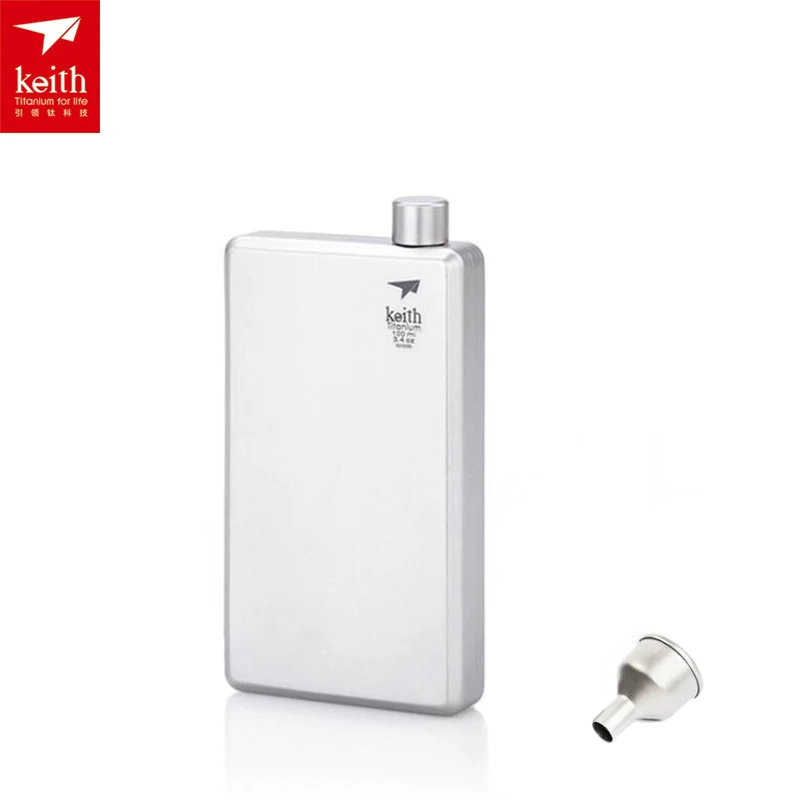 

Keith Pure Titanium Whiskey Hip Flask Outdoor Lightweight Pocket Flagon