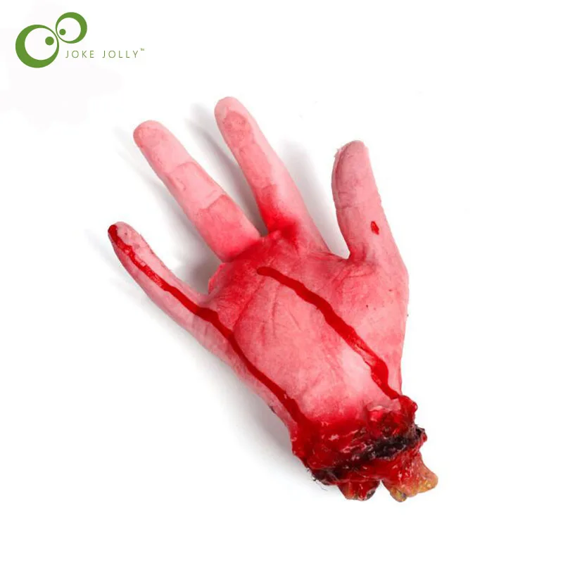 

Terror hand off the toy make jokes Halloween Decoration Severed Bloody Limbs Party Decoration funny Scary Hand Finger LYQ