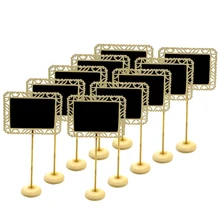 5 шт./партия Мини выдолбленная борода квадратная грифельная доска для сообщений Свадебная вечеринка Декор деревянная доска