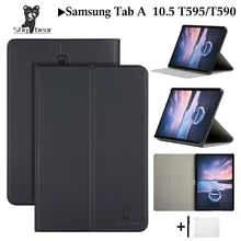 Чехол из искусственной кожи для samsung Galaxy Tab A 10,5 ''SM-T595 T590 T597 Tab A T595 10,5'' чехол с подставкой+ подарки