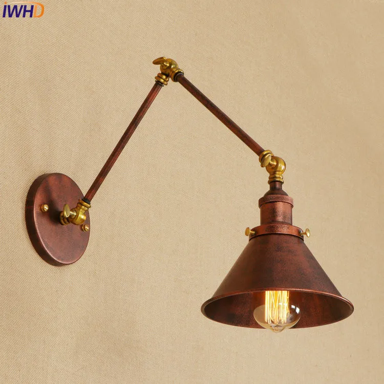 

Style Loft Industrial LED Wall Light Up Down Lighting Wandlampen Adjustable Long Arm Wall Lamp Vintage Arandela Stair Lights