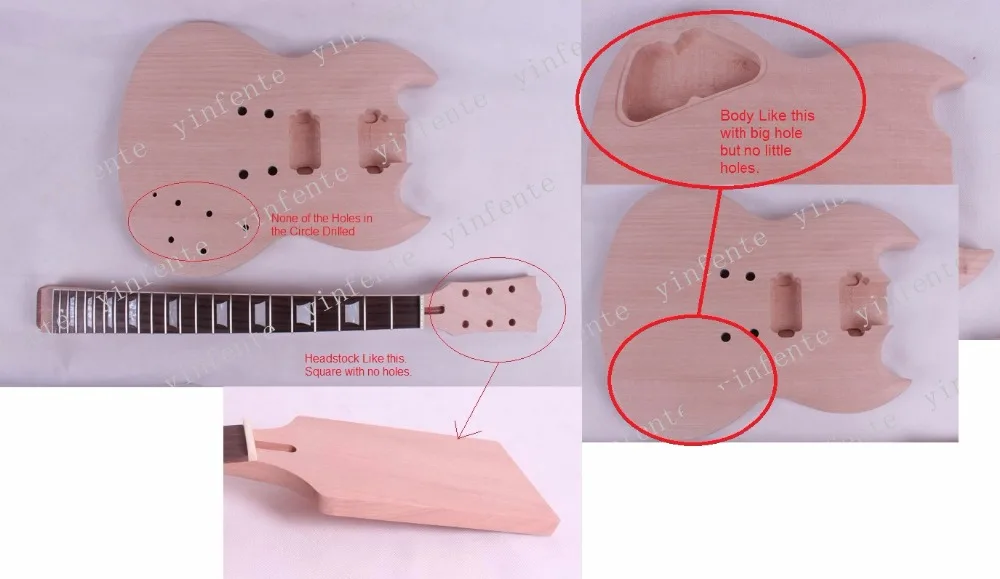

one new guitar body mahogany made AND neck electric  #Y07